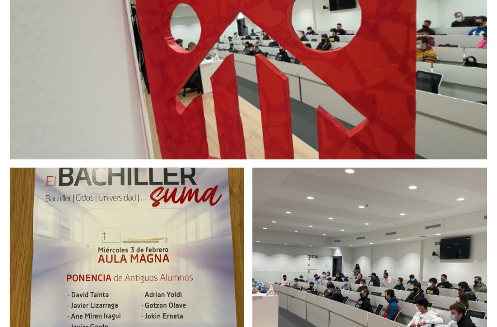 Antiguos Alumnos participan en un encuentro charla para 1º y 2º de bachiller